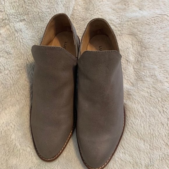 Gray Lucky Brand Booties Sz 7 M - Picture 2 of 11